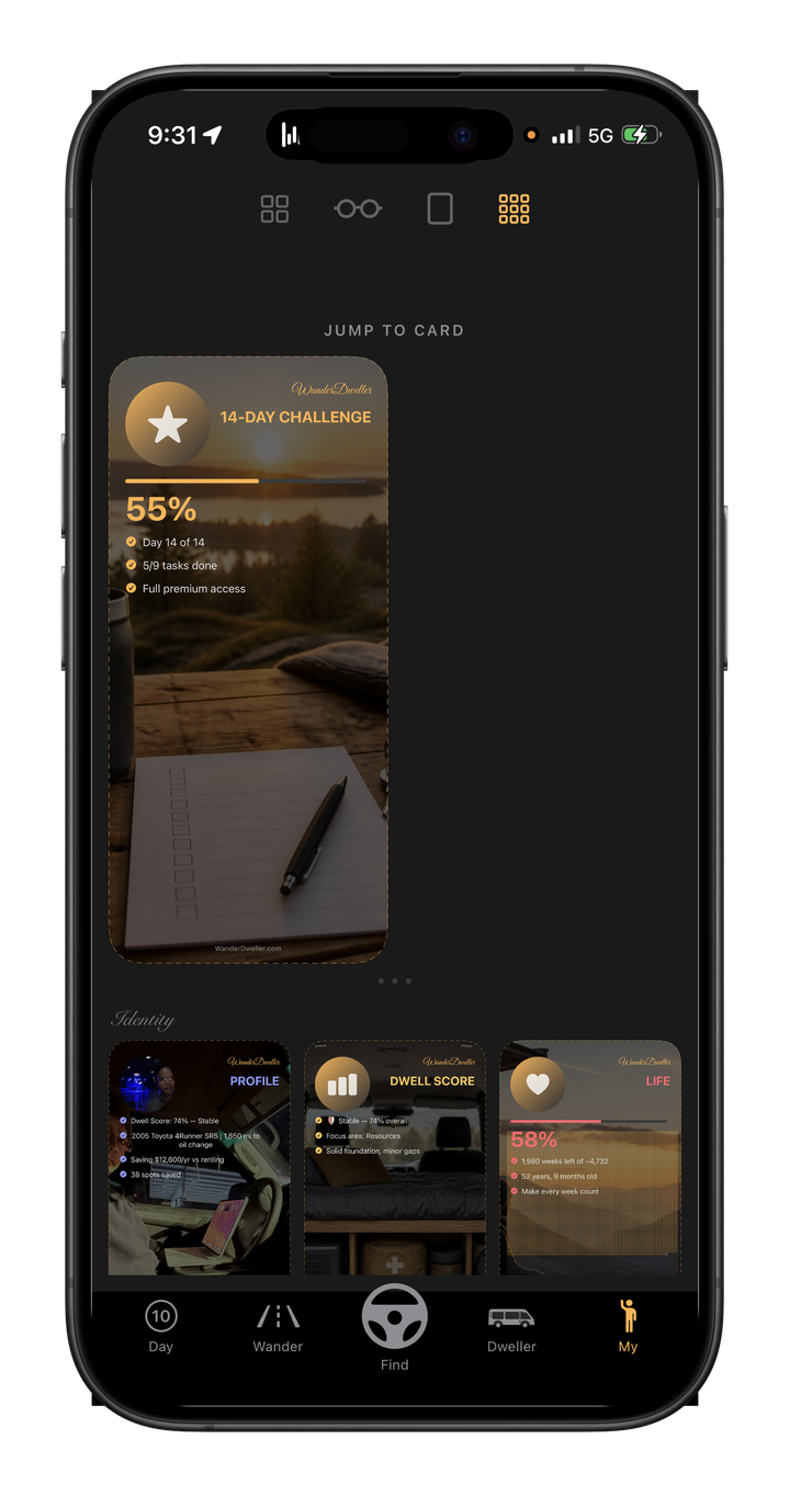 WanderDweller My screen — A view that feels yours